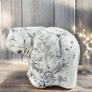 Mt St Helens Volcanic Ash Hand Sculpted Signed Stan Langtwait Polar Bear Figure